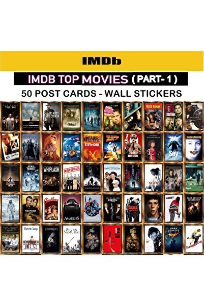 AKTÜEL POSTER Altın Filmler - Golden Movies - IMDB Top Movies Post Cards - Wall Sticker Part 1 Poster