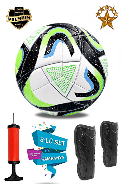 summitsport Profesyonel Futbol Topu 3'Lü Set Turnuva Futbol topu Dikişli Sert Zemin Ve Halı Saha Futbol Topu