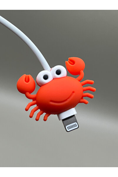 EDELFU Crab Themed Cute Figured and Durable Silicone Cable Protector