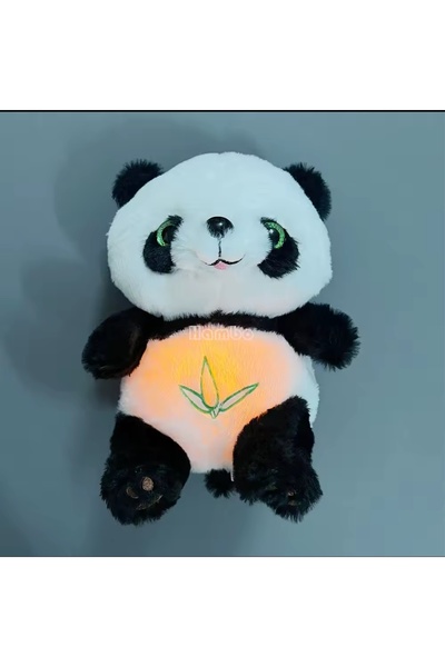 NB market Nefes alan panda peluş oyuncak uyku arkadaşı müzikli ışıklı nefes a...