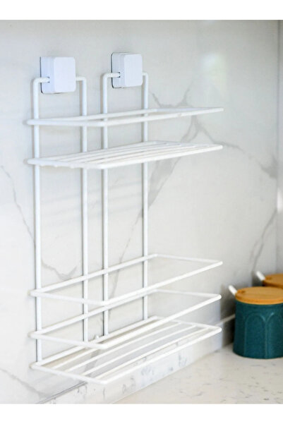 MAGNASTE Ömür Boyu Paslanmaz Yapışkanlı Banyo Şampuanlık, Duşakabin Rafı Ikil...