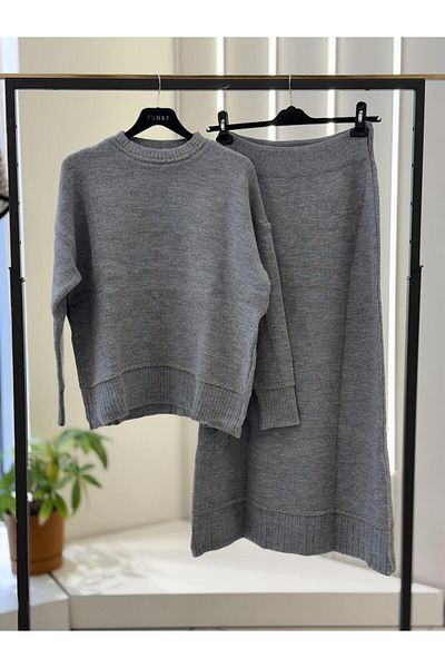 esila store Gray Knitwear Suit - Model 3080