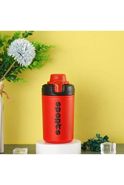 Livava Sporty Steel Thermos with Strap, Red, 17X7,