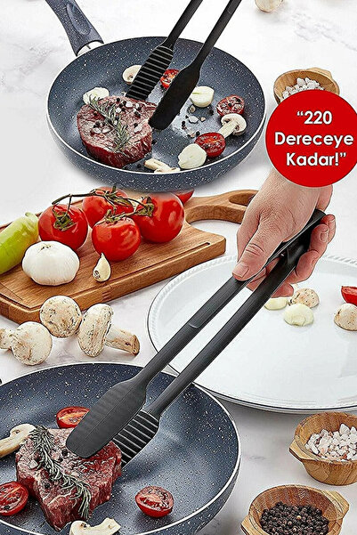 BARENDA Yanmaz Yapışmaz Izgara Maşası  Lüks dayanıklı Köfte et Maşası spatula...