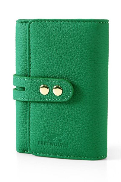 SEPTWOLVES Hakiki Deri Gold Detaylı Kadın Kartlık Ve Cüzdan