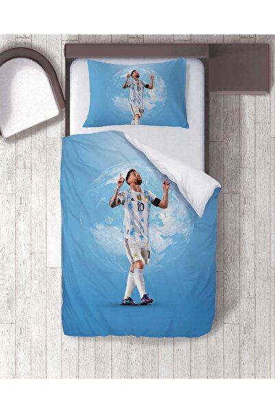 hediyechy Husa de pat cadou Messi 3d cu imprimeu Set lenjerie de pat pentru o...
