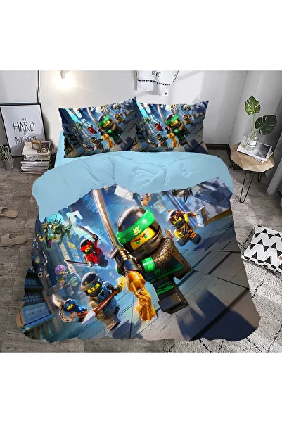 hediyechy Gift Duvet Cover Ninjago 3D Printed Double Duvet Cover Set Without Sheets