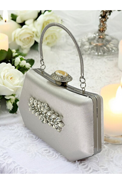 Biçanta Ασημί Γκρι Λαμέ Χρώμα Ασημί Κρυστάλλινη Πέτρα Κομψή σχεδίαση Μεταλλικ...