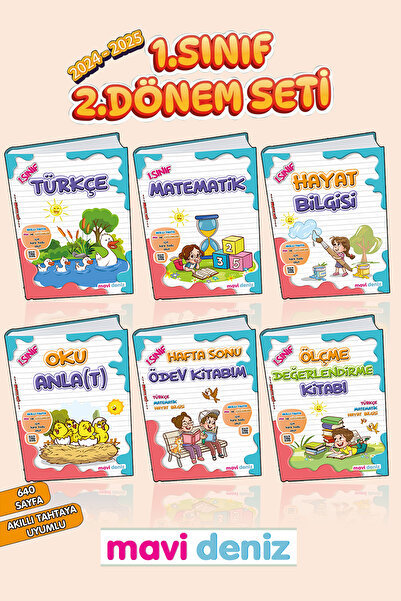 Mavi Deniz Yayınları Mavi Deniz 1. Sınıf 2. Dönem Full Set