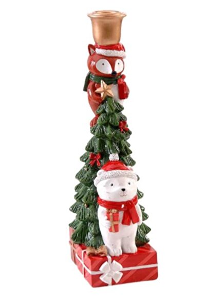 mutlu adım Suport pentru lumânări de Crăciun de 27 cm - Sfântină din lemn de ...