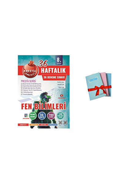 Nartest Yayınları 8. Sınıf Haftalık FEN BİLİMLERİ Denemeleri( 1 ADET NOT DEFT...