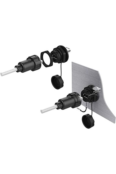 SEGRETO Su Geçirmez Soket, Dış Mekan USB Dişi Fiş Panel Montaj Adaptör Konektörü IPL7 Kapaklı