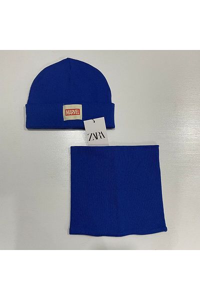 Blue Ocean Men's 1-6 Years Old Child Marvel Label Beanie Neck Collar Set