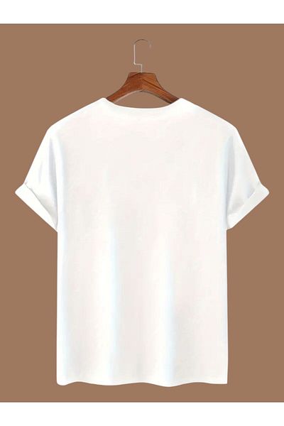 Meems Μπλουζάκι Unisex Heart Printed Λευκό Oversize