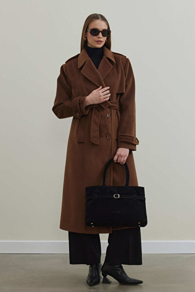 Tailors Room Kemerli Süet Çanta - Siyah