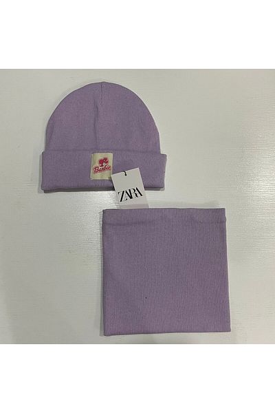 Blue Ocean Girl's 1-6 Years Old Barby Labeled Beanie Neck Collar Set