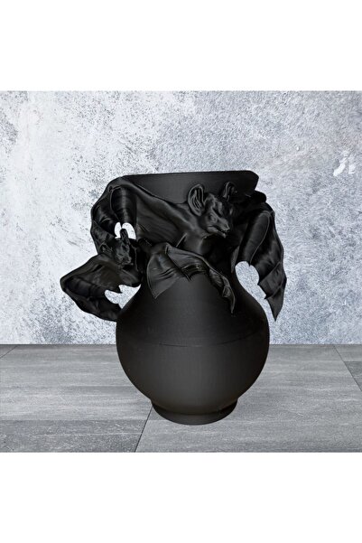 MYA DESİGN JEWERLY 3d Dracula Gothic Yarasa Vazo Dekoratif Ürün Hediyelik Biblo