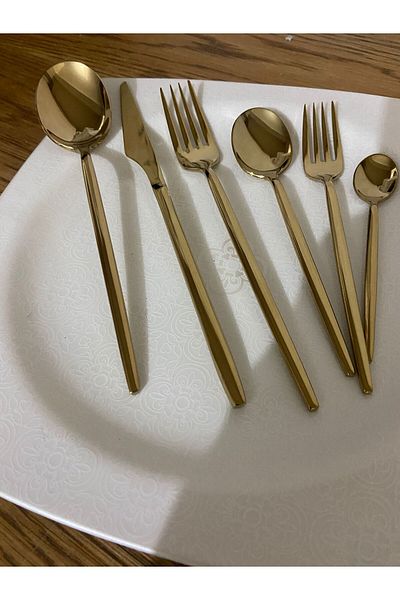 Bernardo Bodrum Titanium Gold 12-Person 72-Piece Cutlery Set