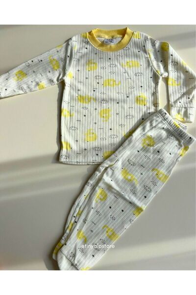TinyAlp طقم بيجامة صيفي ناعم من القماش المريح للأطفال للجنسين