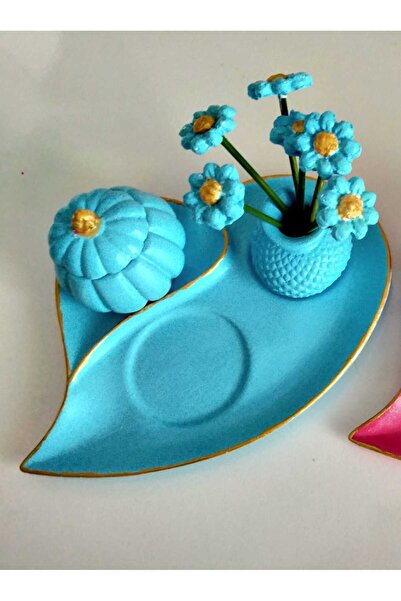 YıldızHanimModa 1 Piece Blue Color Coffee Presentation..(Without Cup)..Cram S...