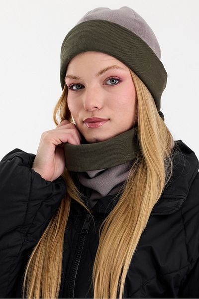 Butikgiz Hünkar Sytle, Double Color Double Layer Foldable Soft Women's Beanie Neck Collar Suit