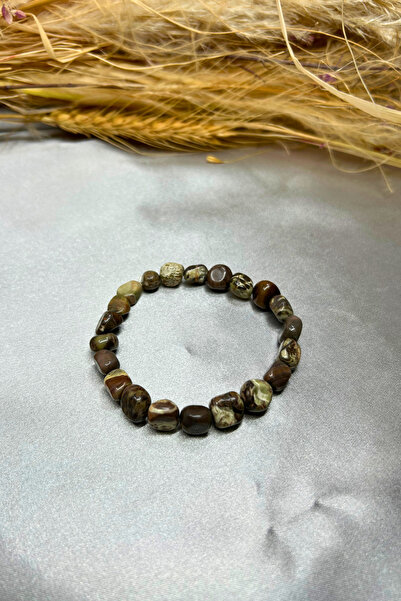 Suerte Accessories Tweezers Rhodonite Natural Stone Handmade Special Design Women's Natural Stone Bracelet