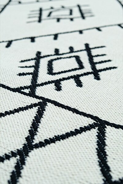 SİMEREV HALI HOME CONSEPT Halı Iskandinav Kaymaz Taban Saçaklı Dokuma Örgü Yı...