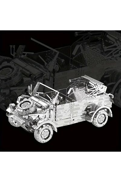 DIY Over 14 Years Old Heelik Model - 65 Pieces 3D Metal Puzzle Puzzle, German Volkswagen Kübelwagen
