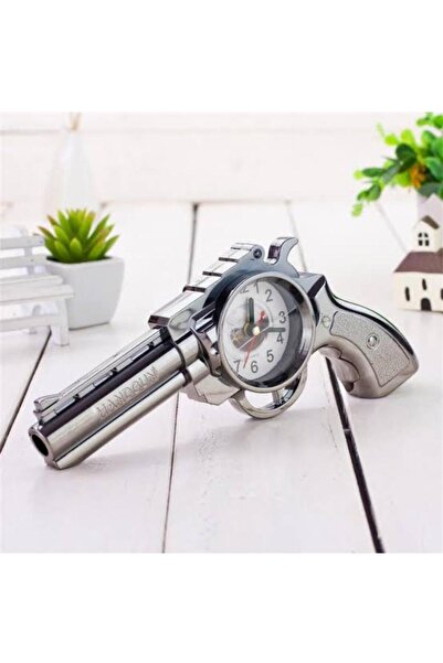 Sensoria Retro Tabanca Şeklinde Çalar Saat Revolver Masa Saati Hediyelik Süs ...