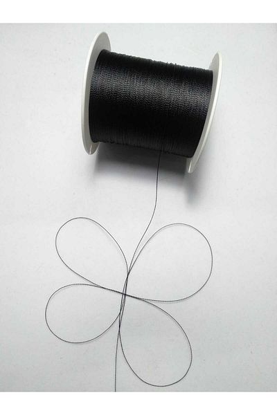 Eskişehir hobi sanat 0.2 mm 400 Meters Rosary Rope Black Color (Thinest Rosary Rope)