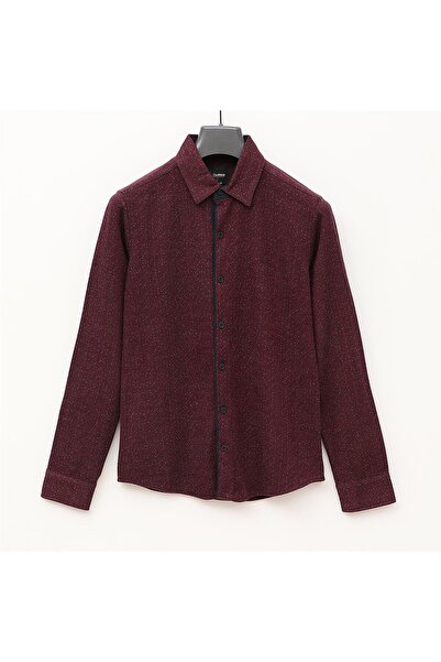 Dio Rise ERKEK Uzun Kol İnce Gömlek - DJG-1003 - Bordo