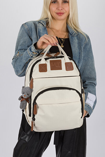 Mother Baby Care Backpack with Diaper Mat and Keychain Gift