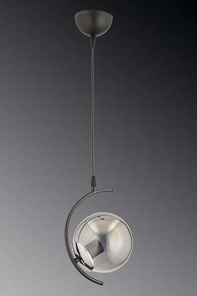 ESSLİGHT Evren Single Pendant Chandelier (Smoked Glass) Entrance Hall Young Room