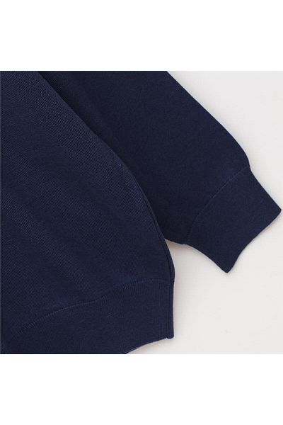 Dio Rise Men's Long Sleeve Slim Polo Neck Sweatshirt - B 180856   - Marine