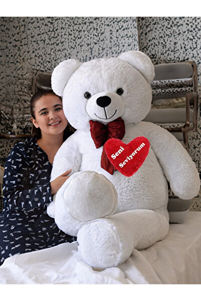Princess Bear Dev Büyük Peluş Ayıcık 170 CM Seni Seviyorum Kalpli
