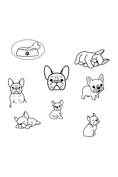 Beta French Bulldog Shaped Cookie Mold Dough Shaper Set – 8 Pieces