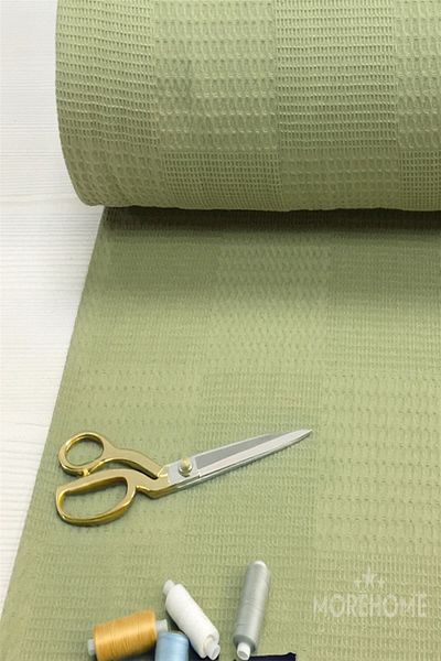 MORE HOME Green Checker Pattern - 100% Cotton Double Winter Pique 240*260