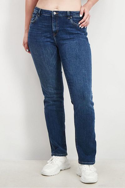 Esprit Women Straight Fit Stretchable Jeans, Navy Blue