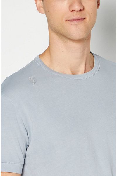 Diesel Men Round Neck Short Sleeve Solid T-shirts, Grey