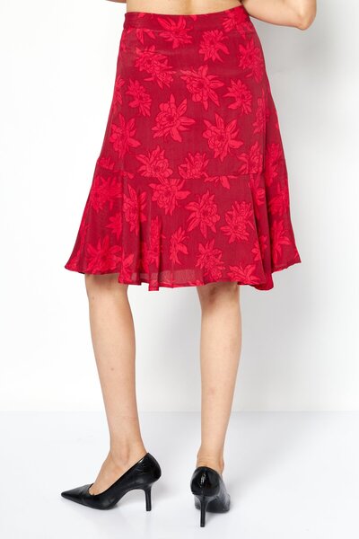 Tommy Hilfiger Women Floral Print Mini Skirt, Red