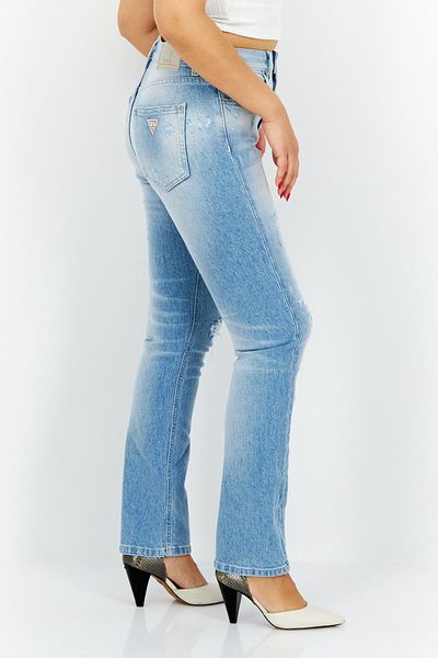 Guess Women Skinny Fit Ripped Stretchable Denim Jeans, Blue