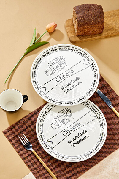 EMBazaar 2 Special Design Cheese Presentation Plates 26 cm