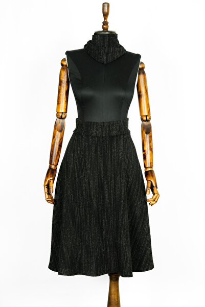 Sihirli Düğmeler Stamped Flared Skirt