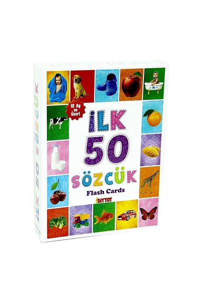 GÜVEN Nessiworld First 50 Words Educational Flash Card Game