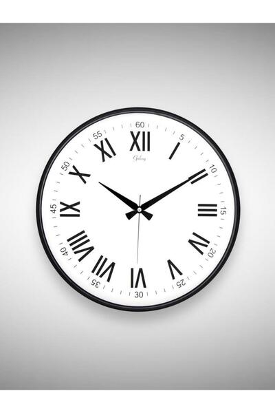 Galaxy 717-k-3 Serisi Roma Rakamlı Metal Görünümlü Sessiz Akar Modern Duvar S...