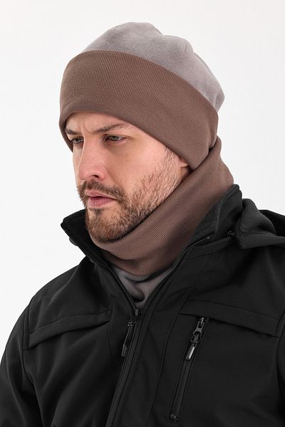 Butikgiz Hünkar Sytle, Double Color Double Layer Foldable Soft Men's Beanie Neck Collar Suit
