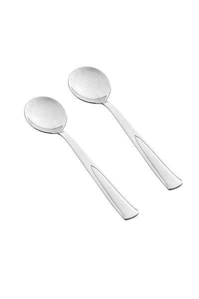 HIC 6-Piece Stainless Steel Soup Spoon Set