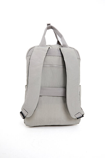 Çanta Trend Sanmorris Unisex Water Resistant Medium Size Crinkle Multi-Compartment Mink Laptop School Travel Backpack