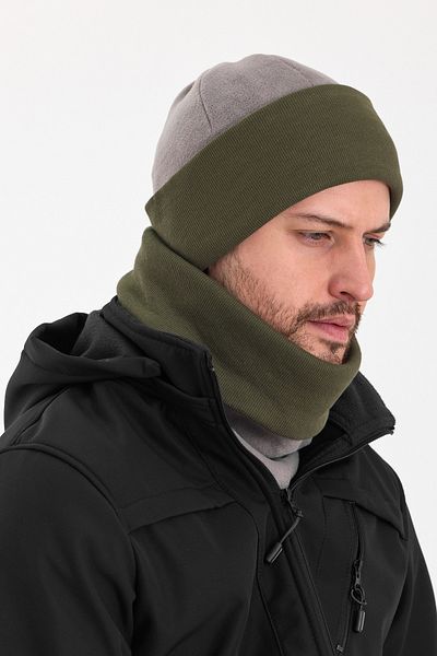 Butikgiz Hünkar Sytle, Double Color Double Layer Foldable Soft Men's Beanie Neck Collar Suit
