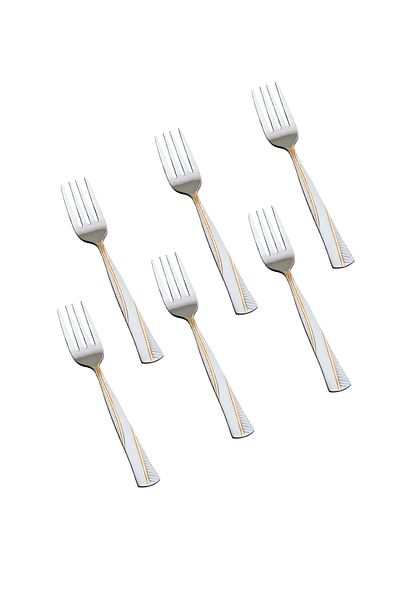HIC 6-Piece Stainless Steel Dessert Fork Set